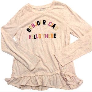 Colorful Planet Girls hello French Italian top size 14/16